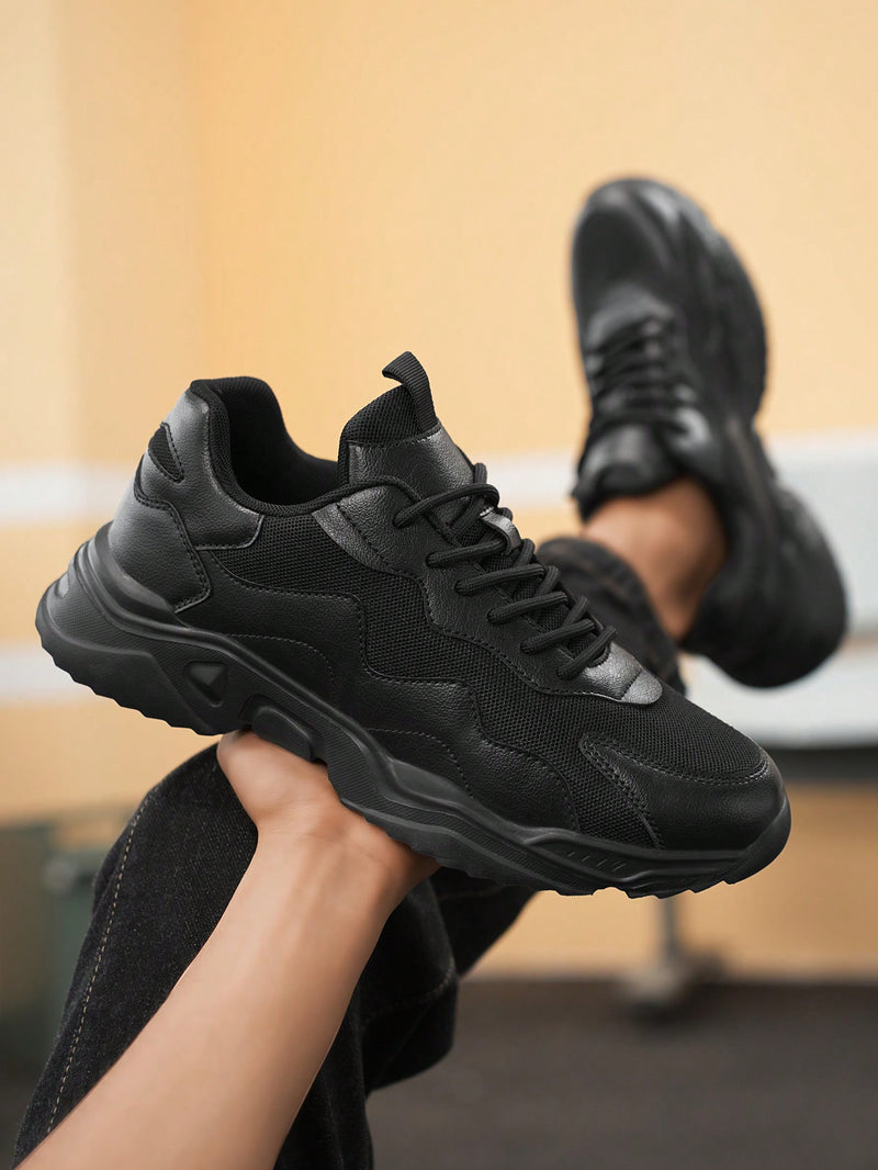 Men's Thick-Soled Casual Chunky Sneakers For Fall And Winter, Height Increasing, Popular Among Male Students, Fashionable And Versatile Sports Shoes, Shoes For Men