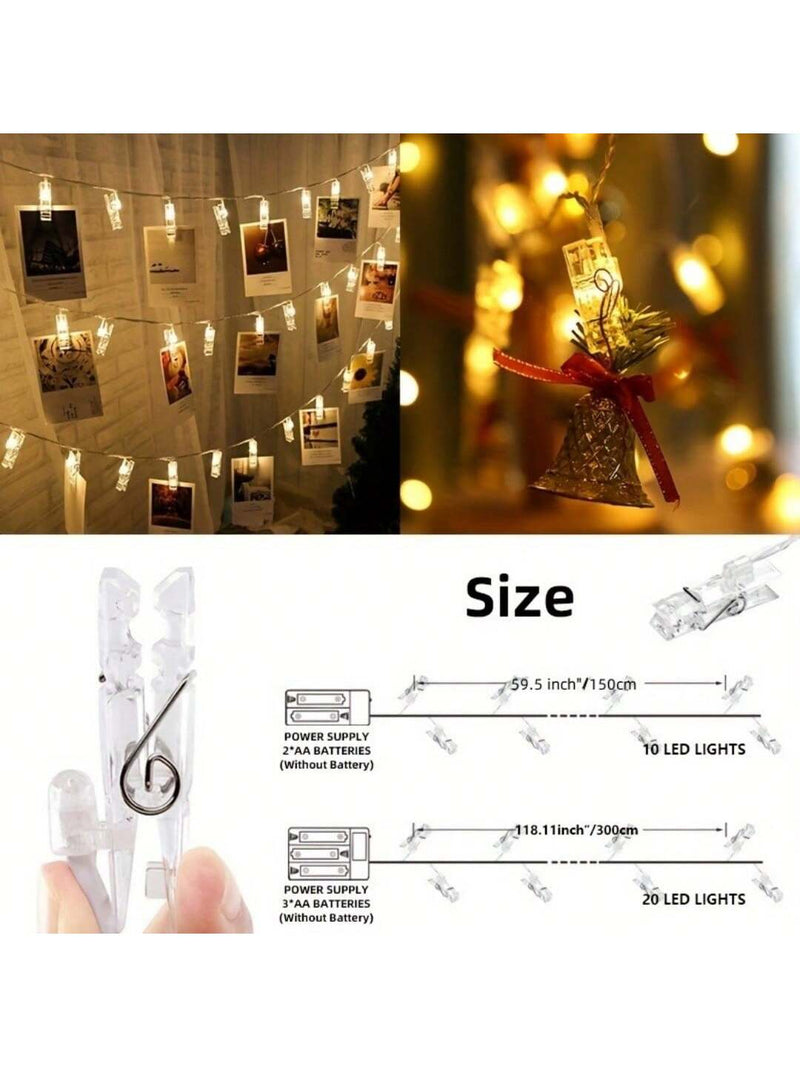 One Box, Holiday Photo Clip Light - Suitable For Holiday Parties, Birthdays, And Home Decor (Battery Not Included)