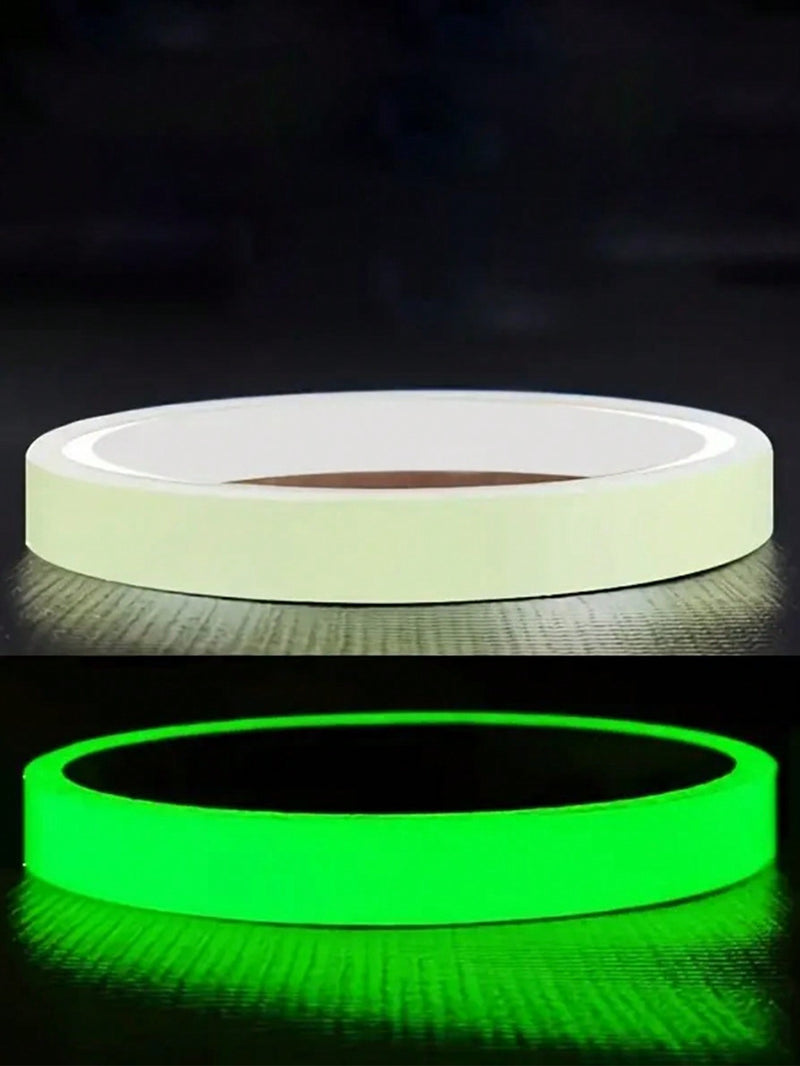 1 Roll Home Decor Fluorescent Glow-In-The-Dark Anti-Slip Safety Warning Tape, Self-Adhesive For Floor, Staircase, Clothing, Party Decoration, Luminous, Waterproof Anti-Slip Tape