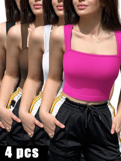 4 Piece Sports  Athletic Running Sports Workout Yoga Bra