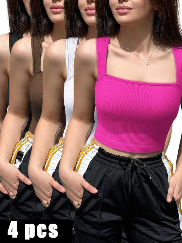 4 Piece Sports  Athletic Running Sports Workout Yoga Bra