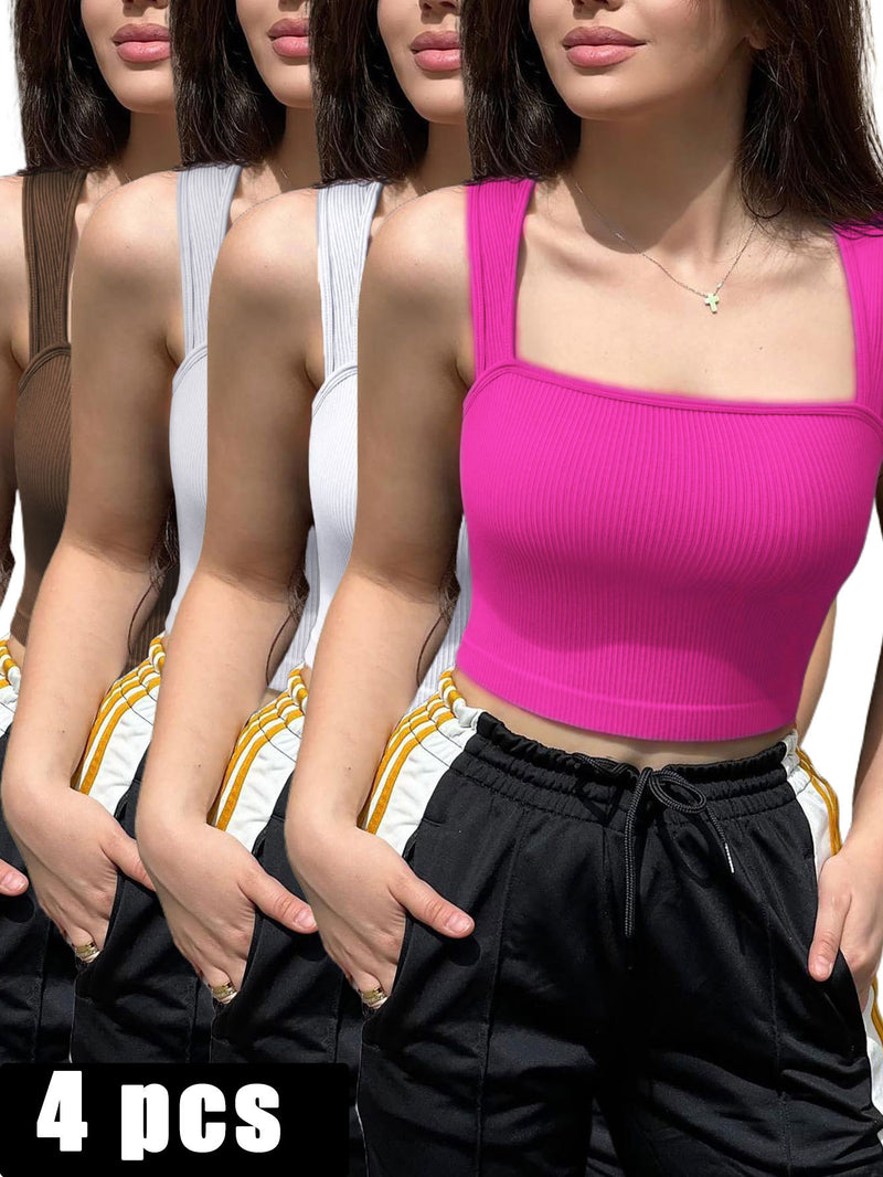 4 Piece Sports  Athletic Running Sports Workout Yoga Bra