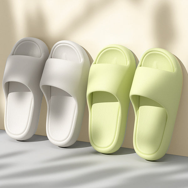 Solid Thick-soled Slippers Non-slip For Women & Men's
