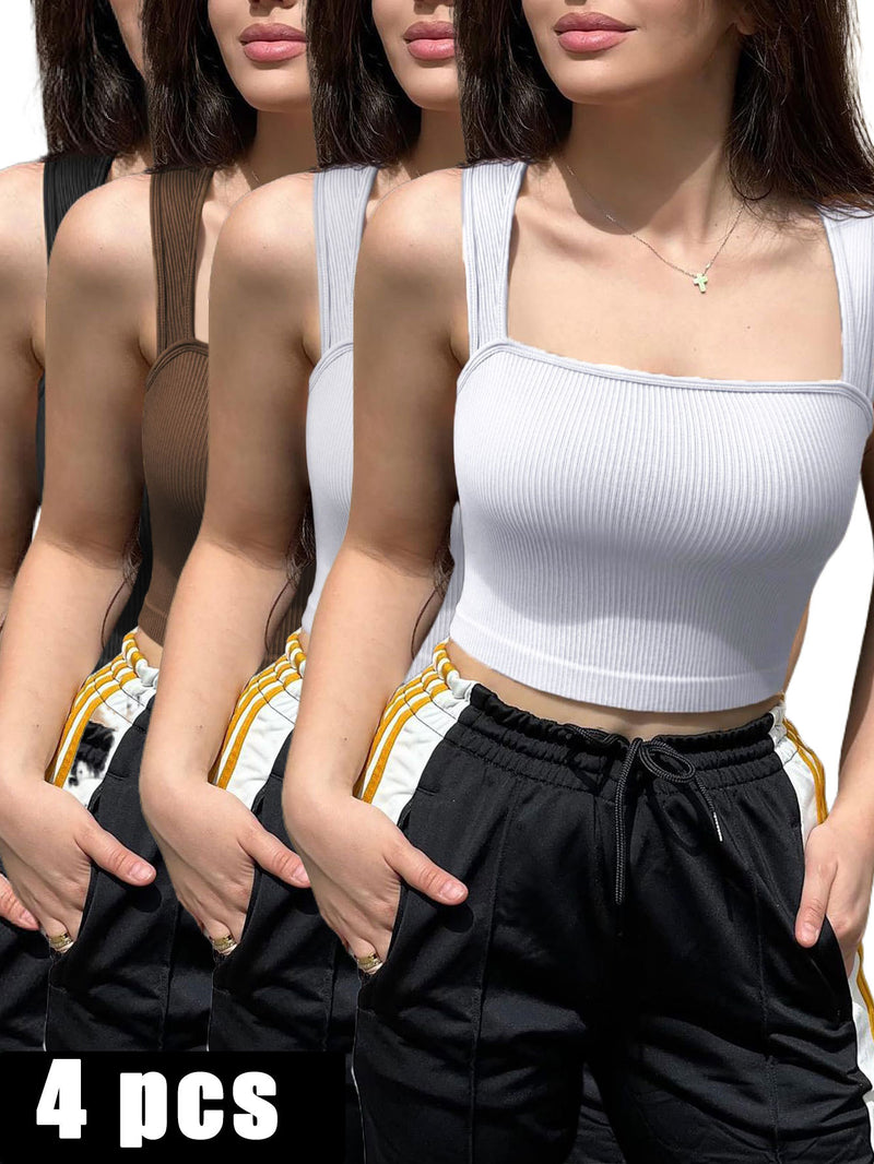 4 Piece Sports  Athletic Running Sports Workout Yoga Bra